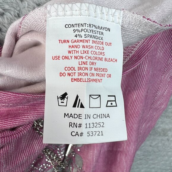 Vintage Apple Bottom Womens Bodycon Dress Pink Cold Shoulder Sz Med Y2K - Picture 13 of 15